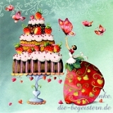 Postkarte Erdbeertorte