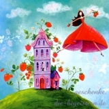 Postkarte Erdbeerprinzessin