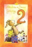 Klappkarte 2. Geburtstag, Hase