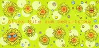 Postkarte Geburtstag, Sonnenblumen