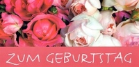 Postkarte Geburtstag, Rosen