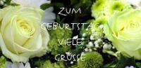 Postkarte Geburtstag, Rosen