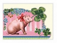 Klappkarte Glcksschwein