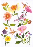 Klappkarte Blumen und Libellen