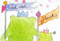 Postkarte Viel viel Glck