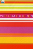 Klappkarte Wir gratulieren, Streifen (5 Stck)