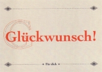 Postkarte Glckwunsch