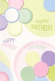 Klappkarte Happy Birthday, Retro pastell (5 Stck)