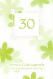 Klappkarte 30. Geburtstag, Blten
