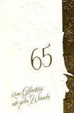 Klappkarte 65. Geburtstag, Rose