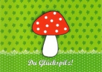 Postkarte Glckspilz