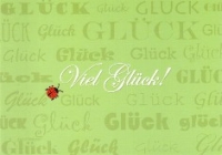 Postkarte Viel Gl�ck