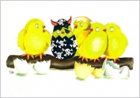 Postkarte Piratenkken, Ei