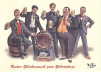 Postkarte Besten Glckwunsch