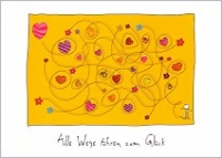 Postkarte Alle Wege fhren zum Glck