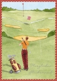 Postkarte Herzlichen Glckwunsch, Golfer (2 Stck)