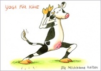 Postkarte Die Milchkanne halten