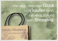 Postkarte Glcks-Shopping