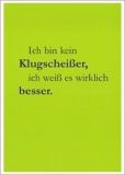 Postkarte Ich bin kein Klugscheier