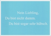 Postkarte Nein Liebling