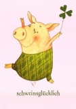 Postkarte Schweinsglcklich