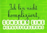 Postkarte Ich bin nicht kompliziert