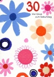 Klappkarte 30. Geburtstag, Blten