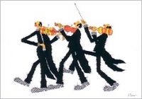 Postkarte Und wohin geht die Musik